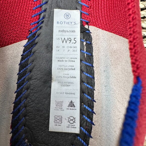 Rothy's The Point Flat Chili Red Sz 9.5 - Picture 11 of 15
